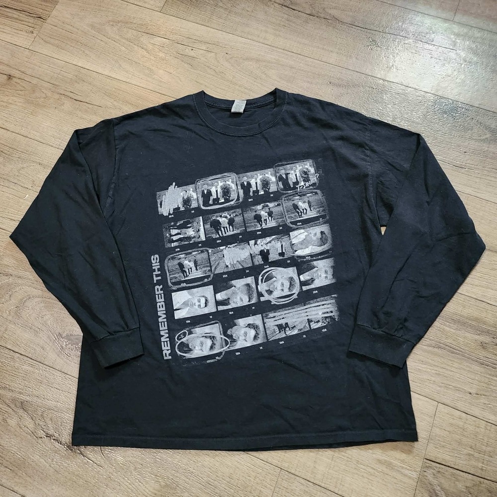 Jonas Brothers Remember This 2021 Tour Long Sleeve Graphic T-Shirt Black XL